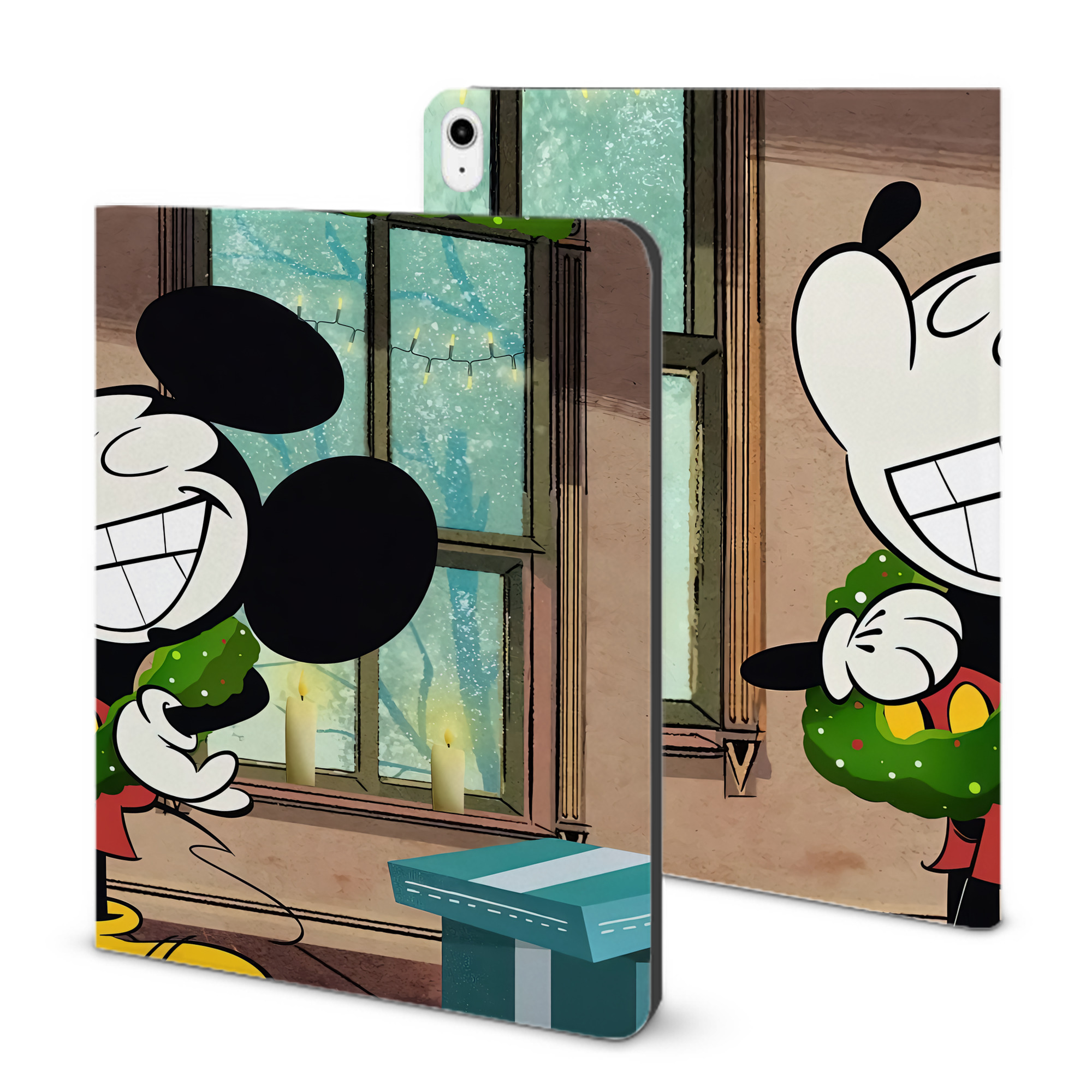 （画像用） ミッキーマウス Mickey Mouse IPadケース ペンホルダー付き ブックスタイルデザイン